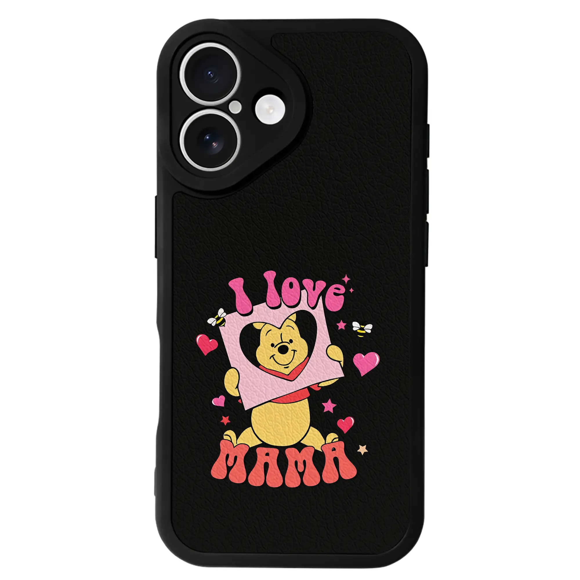 プーさん グッズ くまのプーさん - IPhone 16シリーズ対応 ・ シリコンスマホケース ・ レザー調 ・ 高精度フィット ・ 耐衝撃 ・ ワイヤレス充電対応 ・ 精密カット